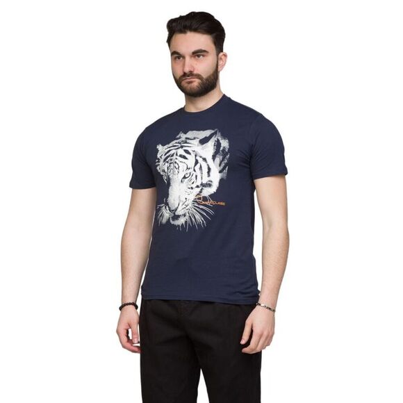 Cavalli Class  Tiger Head Signature Fashion T-Shirt - - Picture 2 of 5